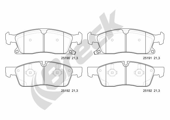 Set placute frana,frana disc 25190 00 551 00 BRECK